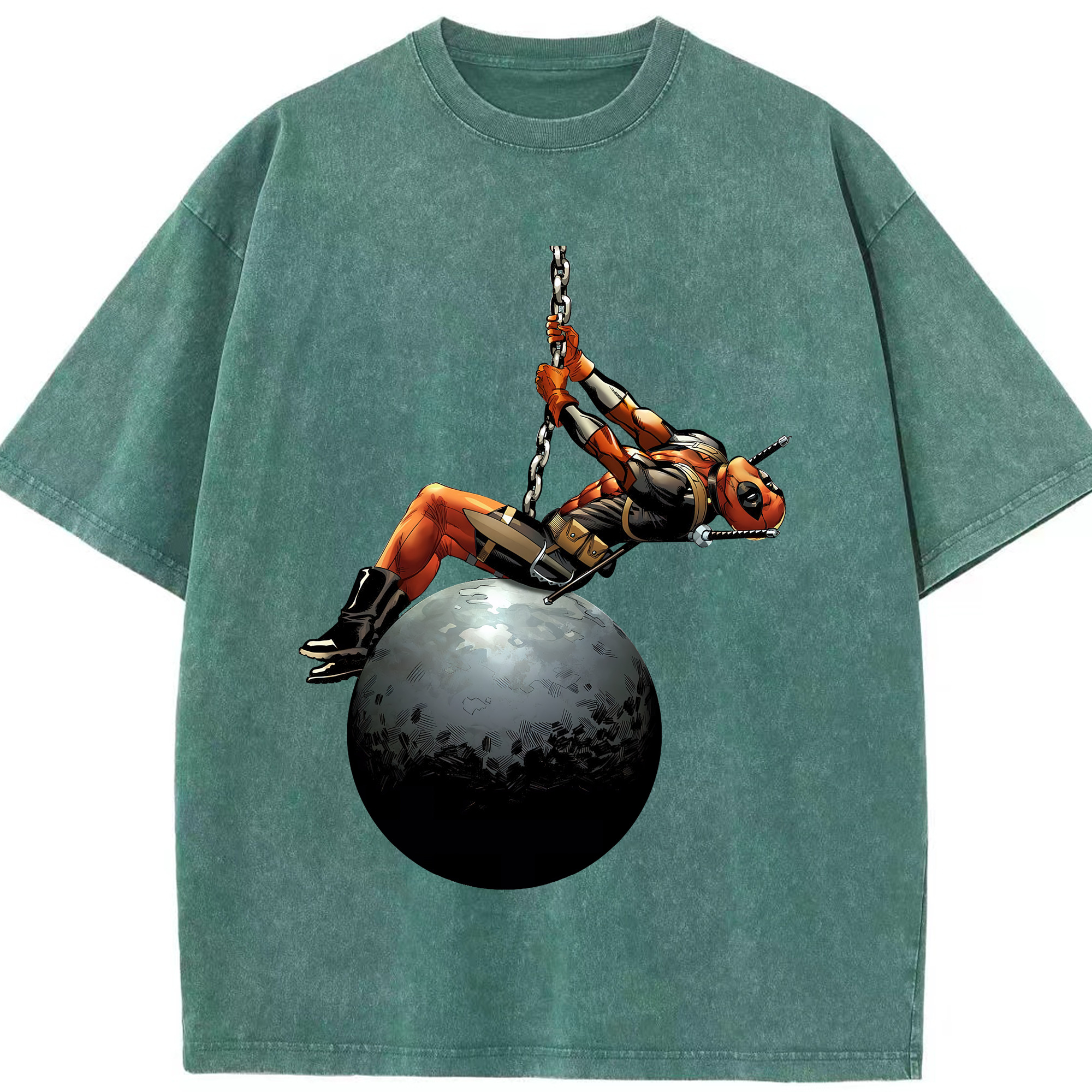 （画像用） Deadpool デッドプール 綿100% ヴィンテージ風 半袖Tシャツ（フロントプリント）